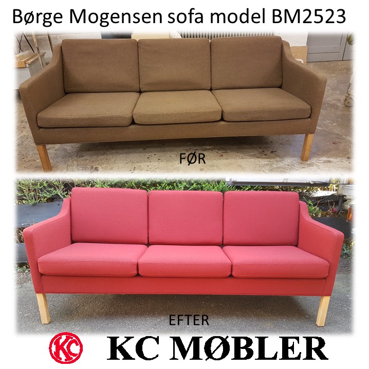 Børge Mogensen sofa model BM2523 ombetrækning
