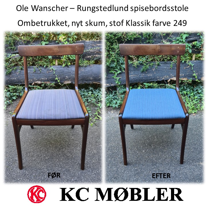 ombetrækning af Ole Wanscher Rungstedlund spisebordsstole