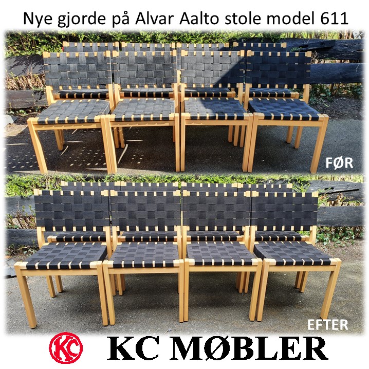 Alvar Aalto stole model 611, montering af nye gjorde