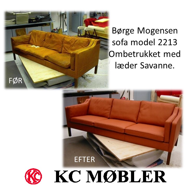 Ompolstring af Børge Mogensen sofa model BM2213
