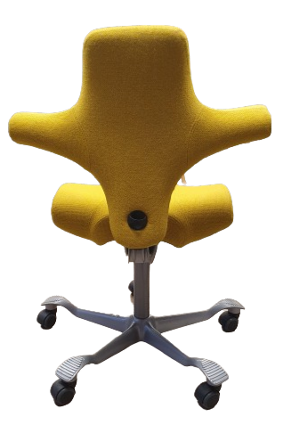 HÄG kontorstol med gul Hallingdal til salg