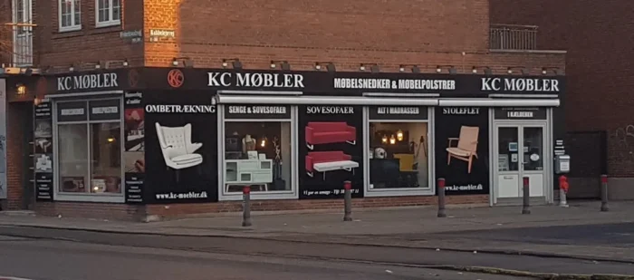 KC Møbler - Butikken på Frederikssundsvej 204 i Brønshøj, København.